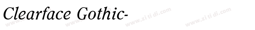 Clearface Gothic字体转换
